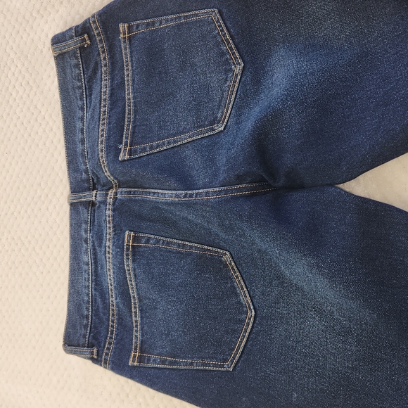 FOREVER 21 MENS JEANS SIZE 32×32 WASHED DISTRESSED DARK BLUE DENIM - Picture 8 of 9